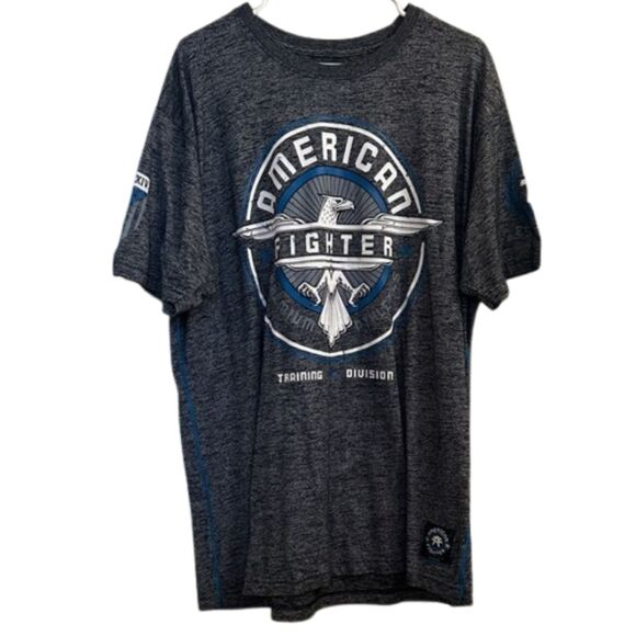 American Fighter Crew Neck T Shirt Mens XXXL Grey MMA Wrestling Boxing Athletics - Picture 1 of 8